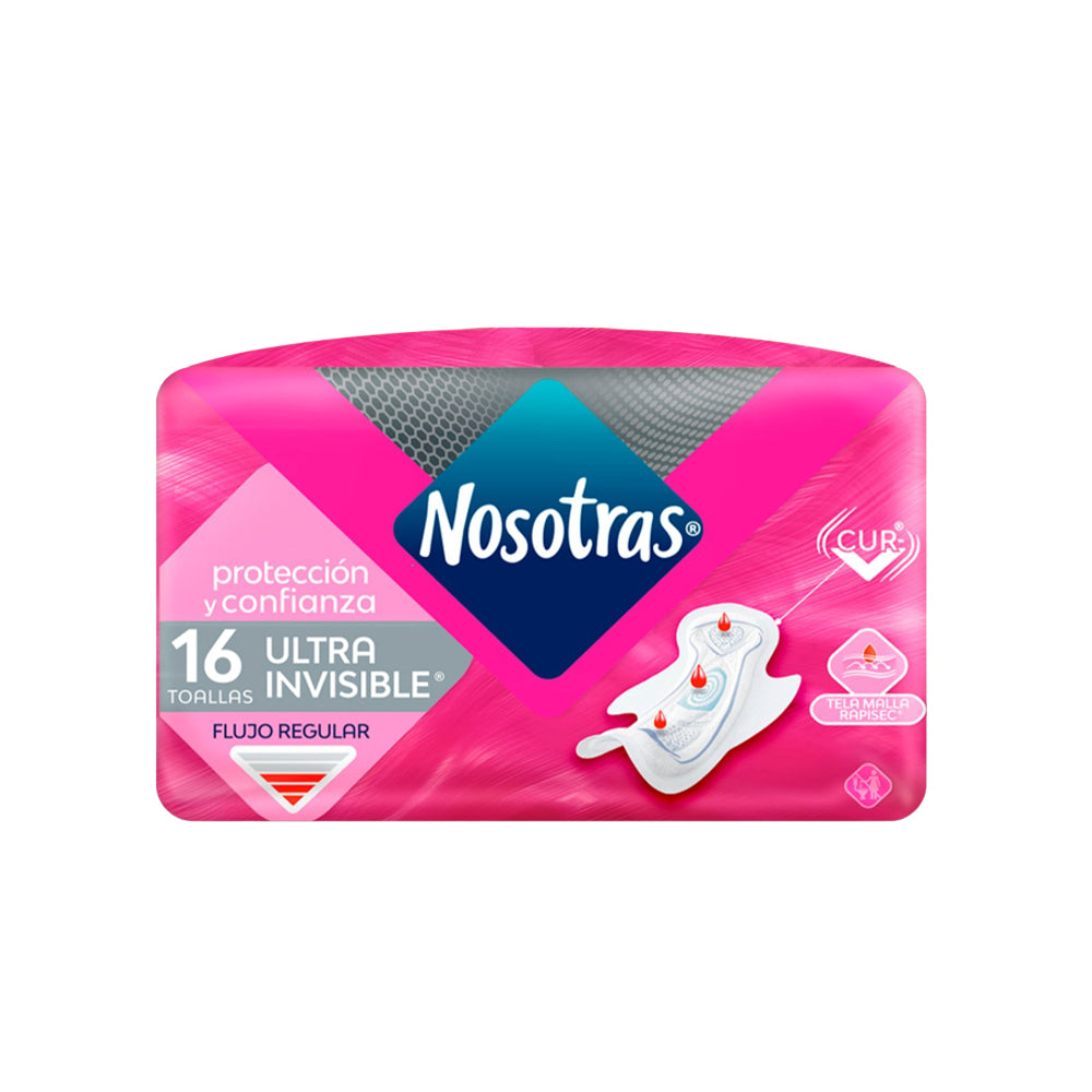 Nosotras toallas ultra delgada malla x 16un