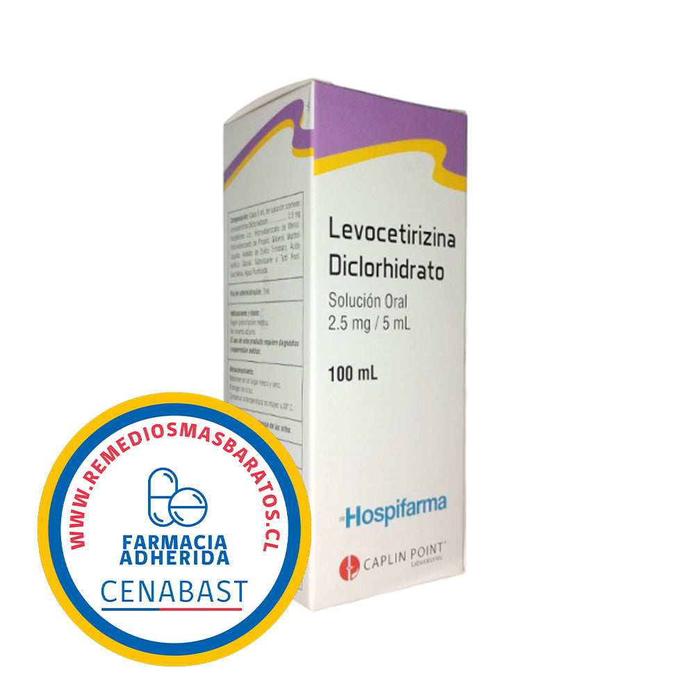 LEVOCETIRIZINA 2.5MG/5ML 100ML JBE CENABAST