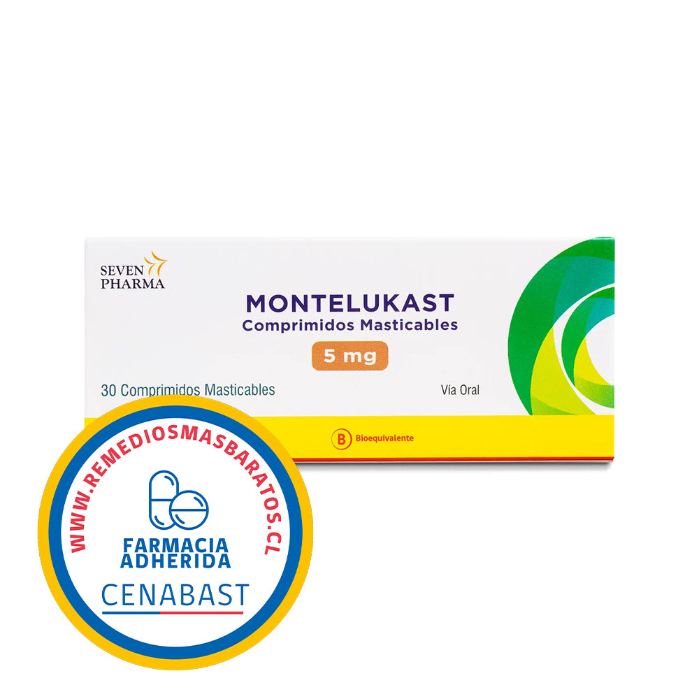 MONTELUKAST 5 MG CAJ 30 CM SEVEN PH CENABAST