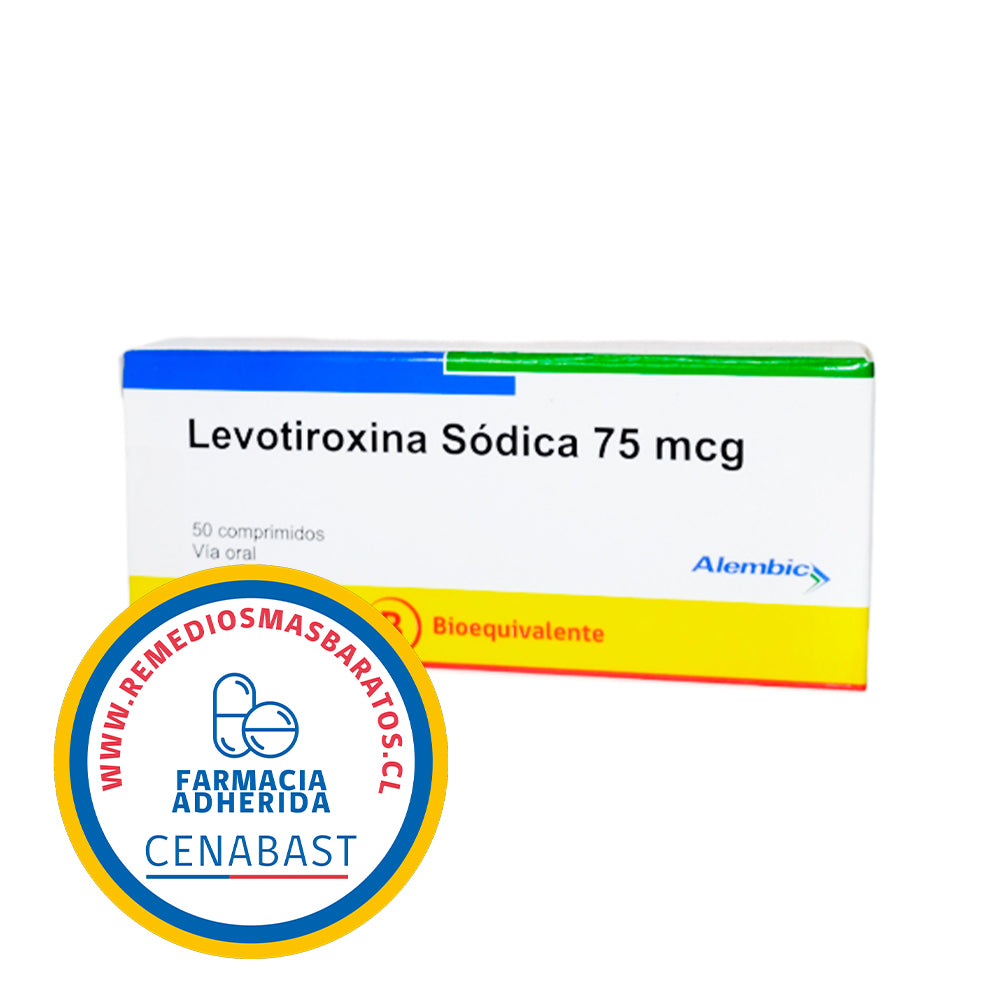 LEVOTIROXINA 75 MCG CAJ 50 CM CENABAST