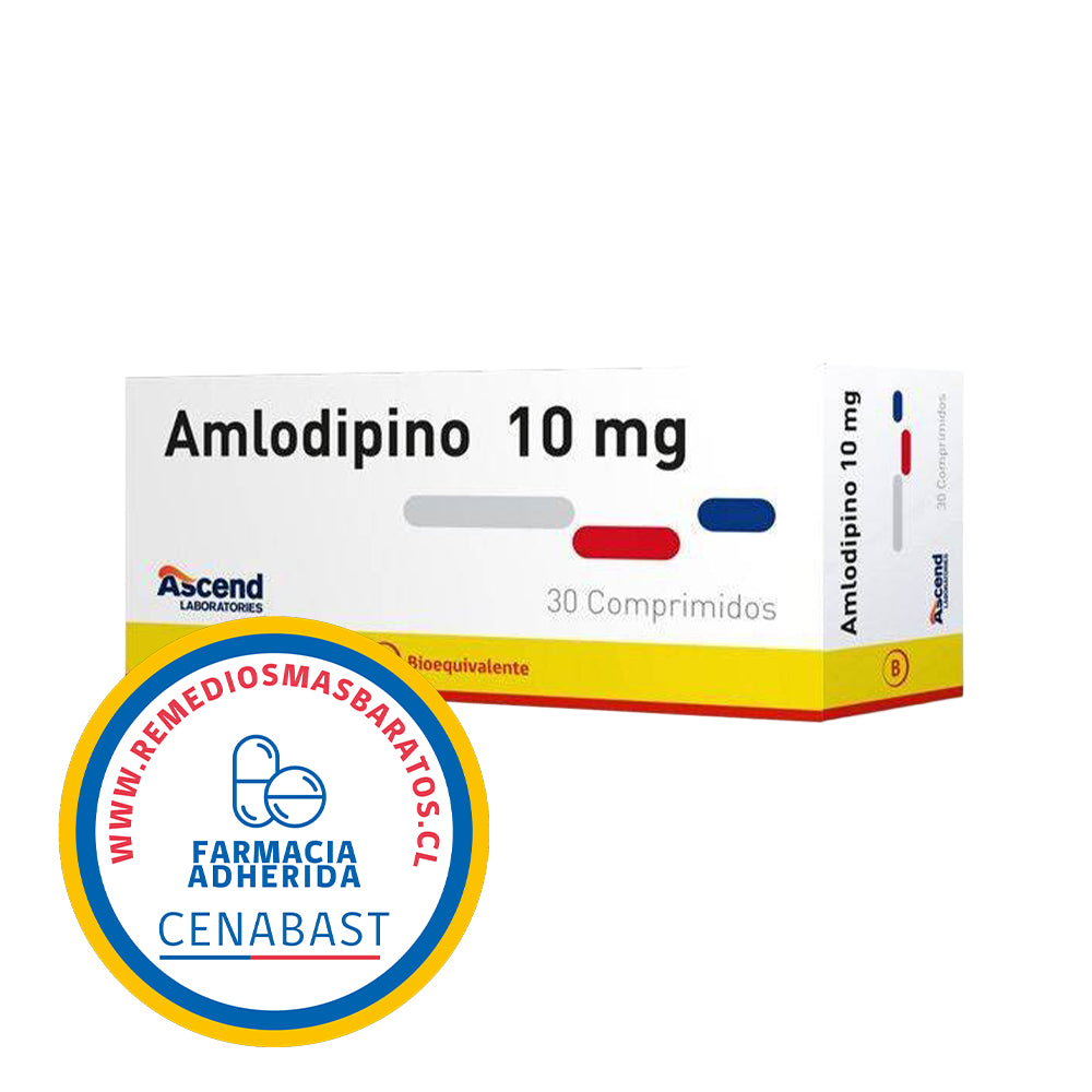 AMLODIPINO 10 MG X 30 COM CENABAST