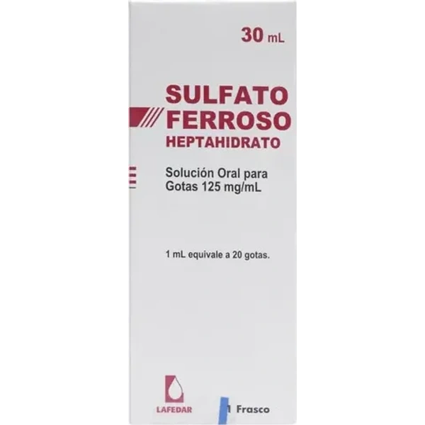 Sulfato Ferroso Solución oral para gotas 125 mg/ml