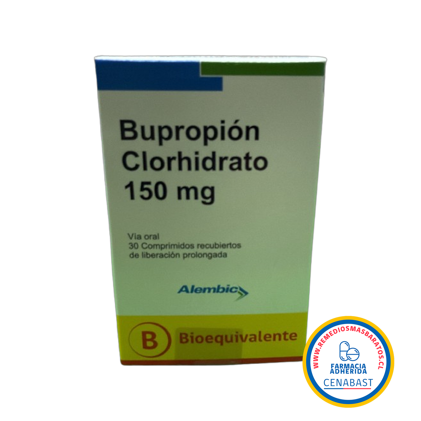 BUPROPION 150 MG X 30 COMPRIMIDOS RECUBIERTOS XR CENABAST