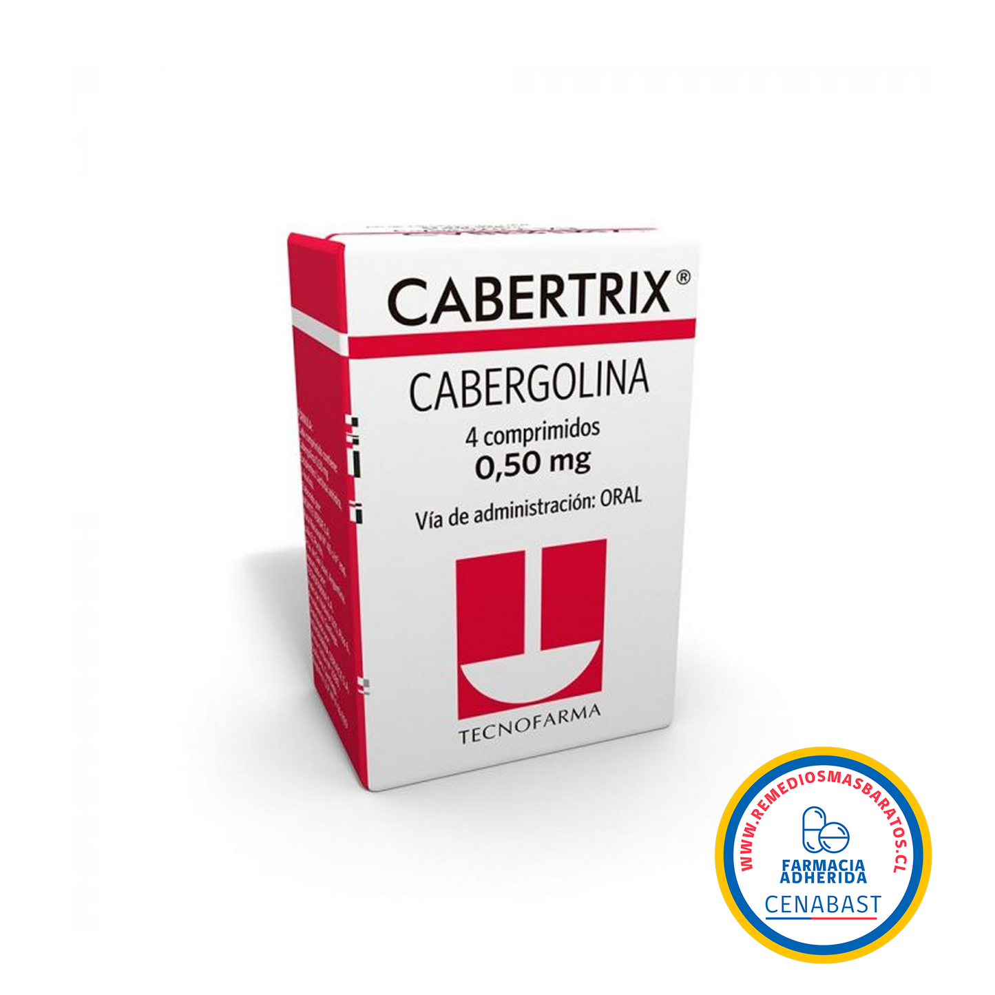 CARBERTRIX 0,50 MG X 4 COMPRIMIDOS
