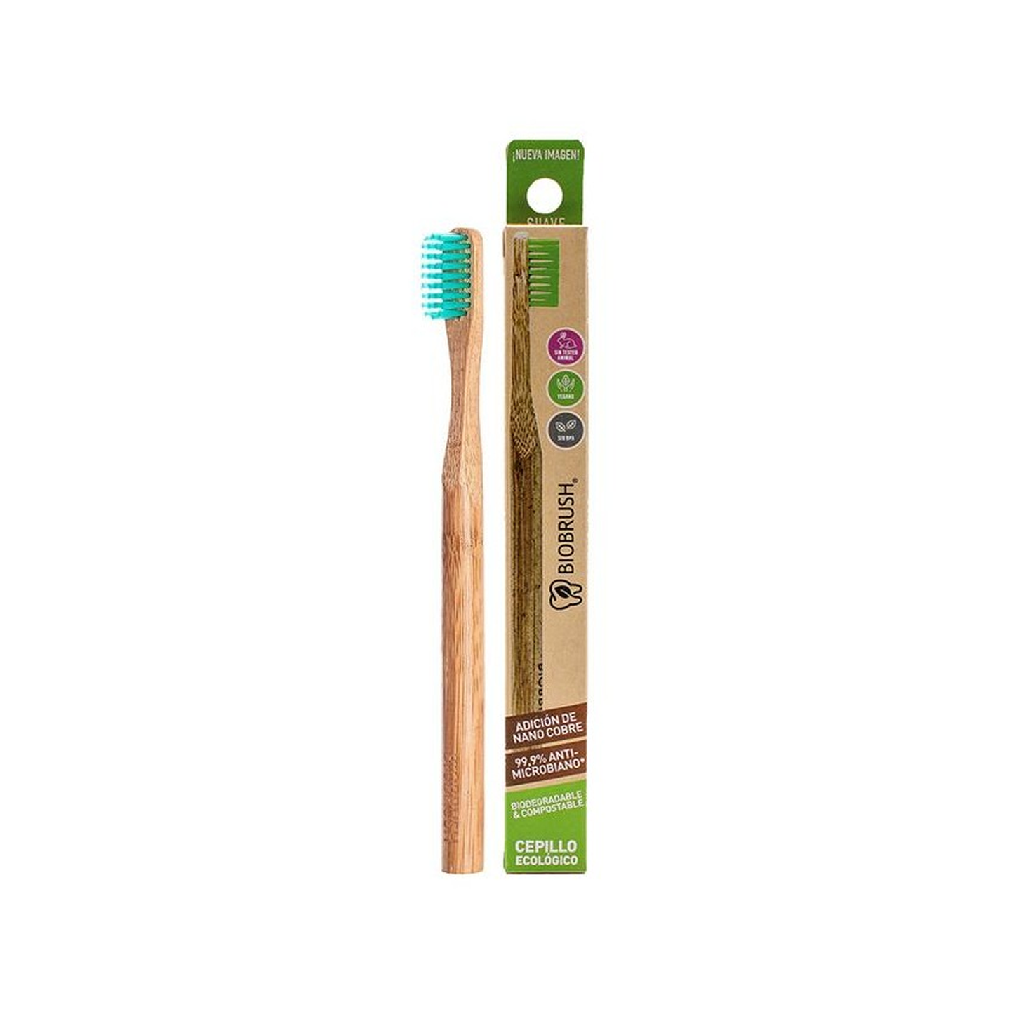CEPILLO DENTAL BIOBRUSH SUAVE VERDE.