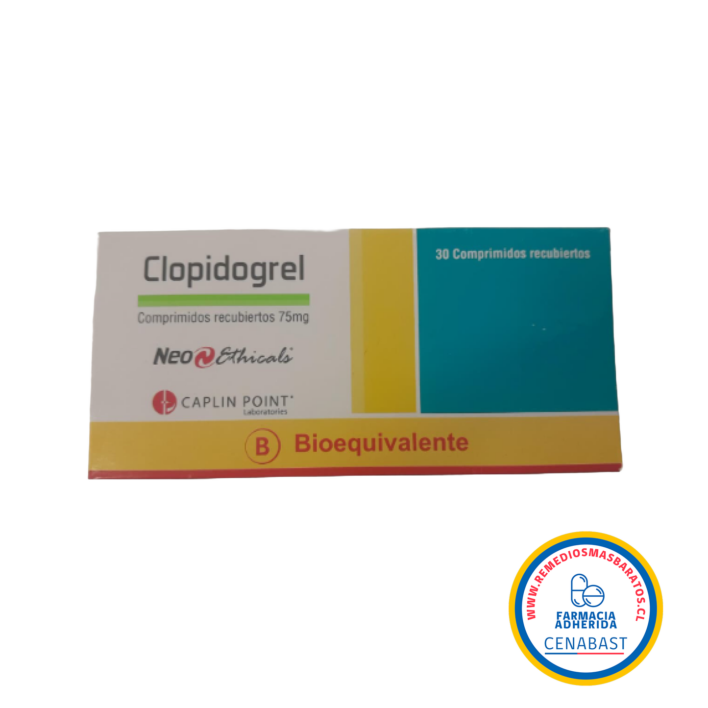CLOPIDOGREL COMPRIMIDOS 75 MG X 30 CENABAST