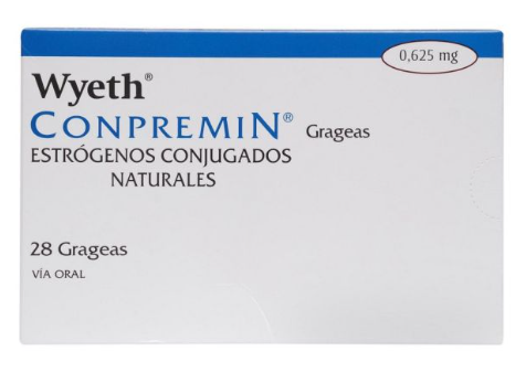 CONPREMIN ESTRÓGENOS CONJUGADOS NATURALES 0,625 MG 28 GRAGEAS