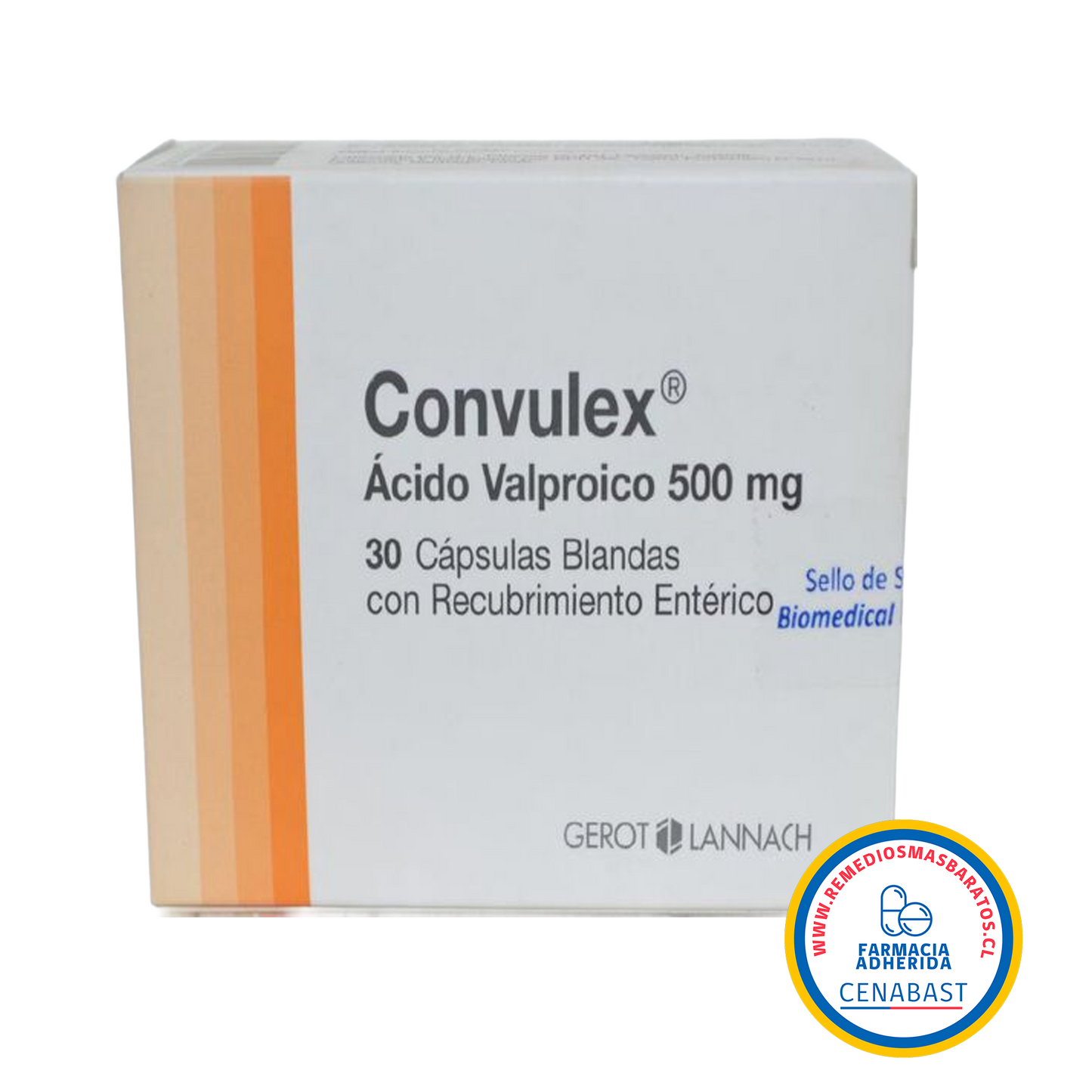 CONVULEX 500 MG X 30 COMPRIMIDOS CENABAST