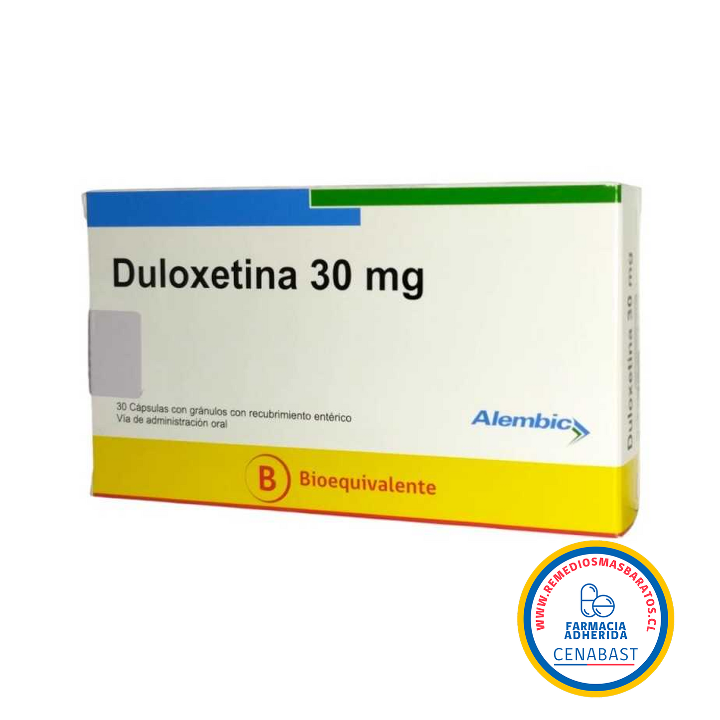 DULOXETINA 30MG X 30 CAPSULAS