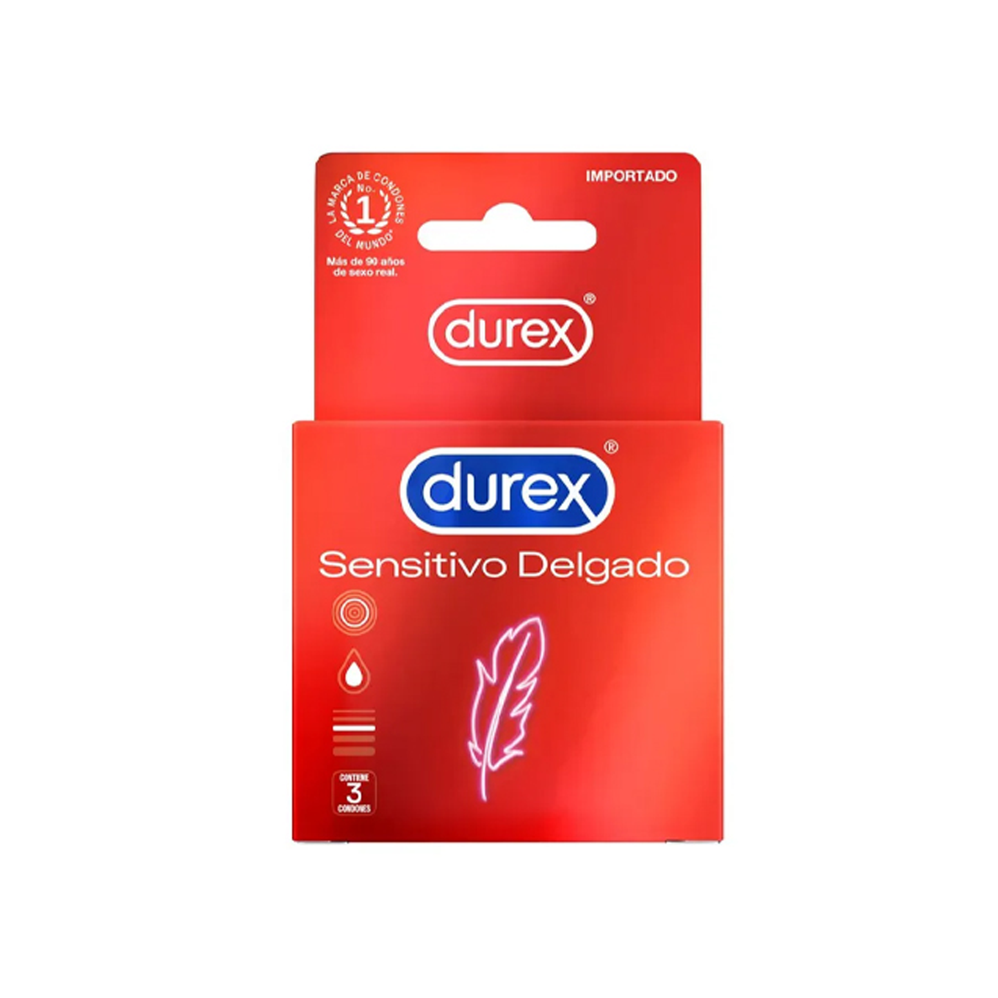 DUREX SENSITIVO DELGADO X 3 CONDONES