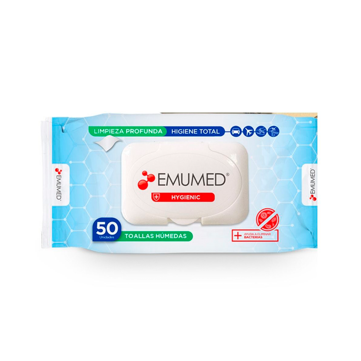 EMUMED TOALLAS HUMEDAS PREMIUM X 50 U