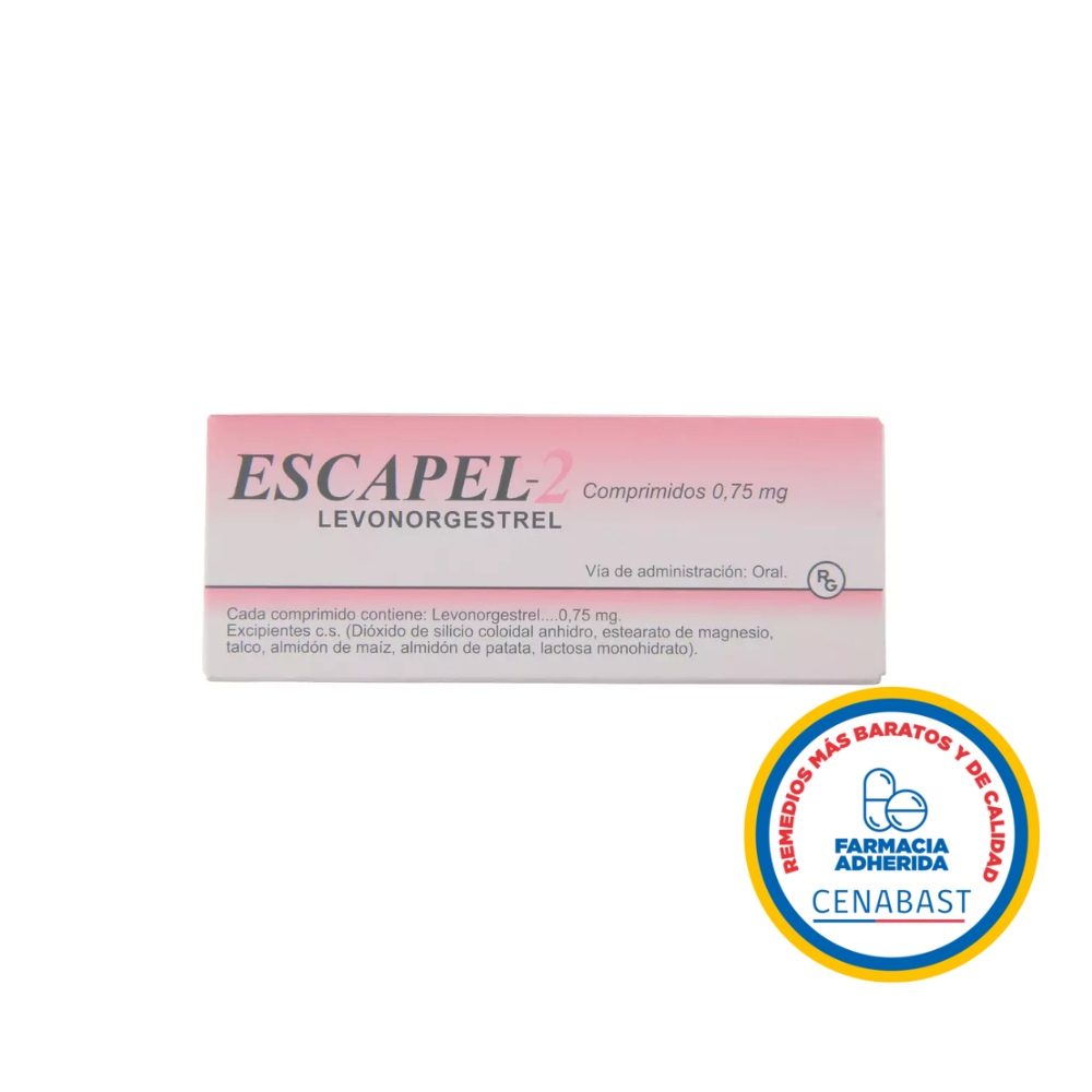 ESCAPEL 2 COM 0.75 MG X 2 CENABAST
