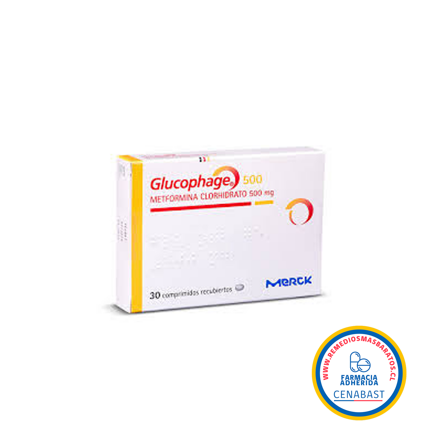GLUCOFAGE 500 MG X 30 COMPRIMIDOS
