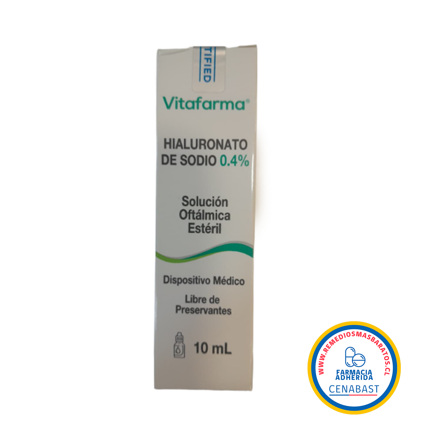 HIALURONATO SODICO 0,4% SOL.OFT 10 ML 1 FRASCO CENABAST