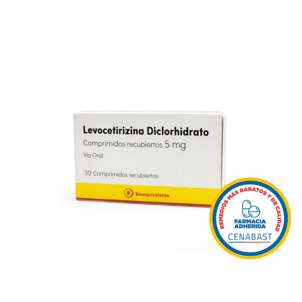LEVOCETIRIZINA 5 MG X 30 COM REC MDC CENABAST
