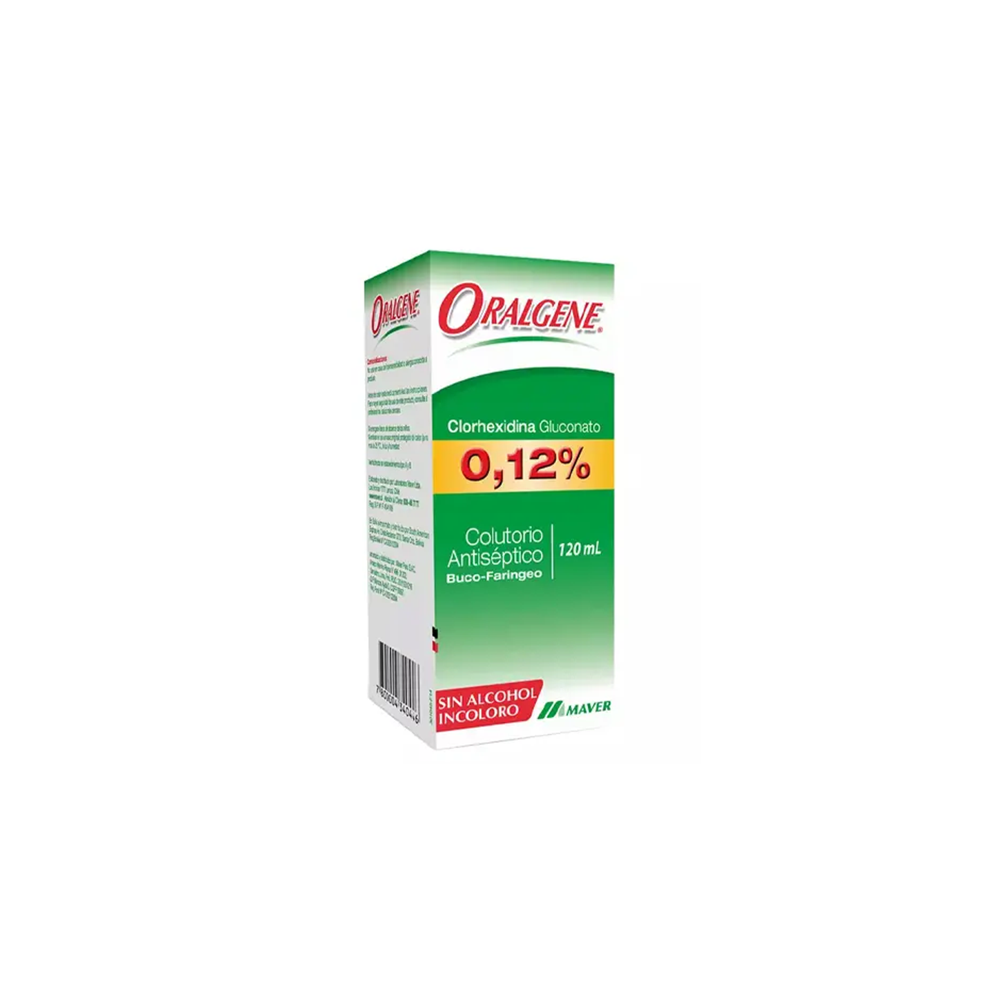 ORALGENE CLORHEXIDINA GLUCONATO 0.12% X 120 ML.