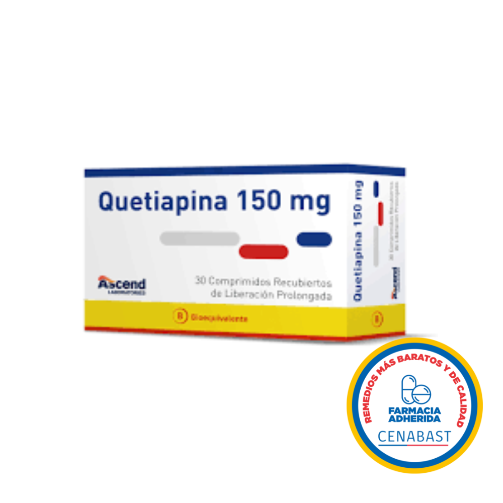 QUETIAPINA 150 MG 30 COM. LP. CENABAST