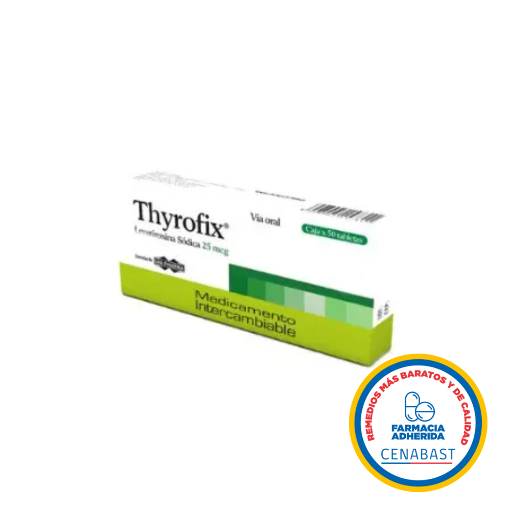 THYROFIX 25 MCG CAJ 50 ET CENABAST