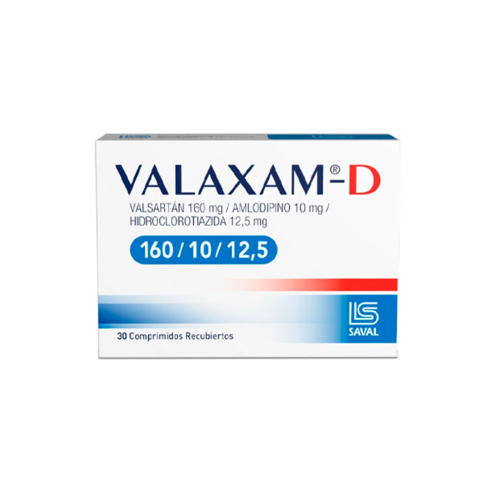 VALAXAM-D 160/10/12.5 MG 30 COMPRIMIDOS