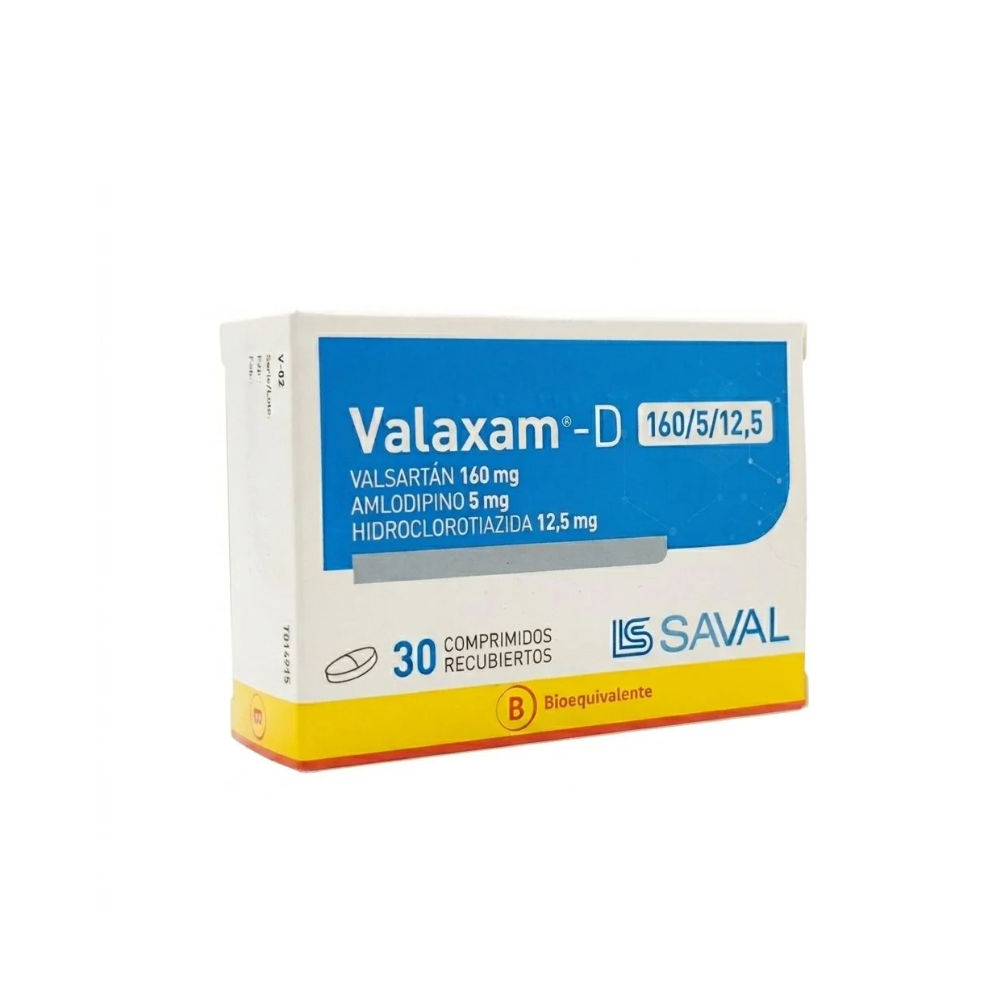 VALAXAM-D 160/5/12.5 MG 30 COMPRIMIDOS