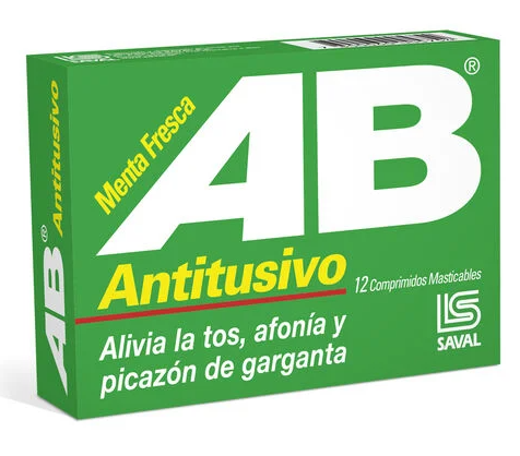 AB ANTITUSIVO MENTA COMP MAST 5 MG / 10 MG X 12 U SAVAL