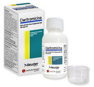 CLARITROMICINA SUSPENSION 250MG/5ML X 60 ML