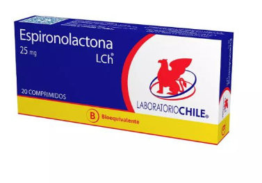 ESPIRONOLACTONA COM 25 MG X 20 CHILE