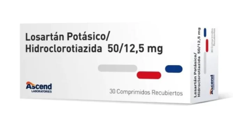LOSARTAN POTÁSICO 50MG /HIDROCLOROTIAZIDA 12,5MG 30 COMP REC ASCEND
