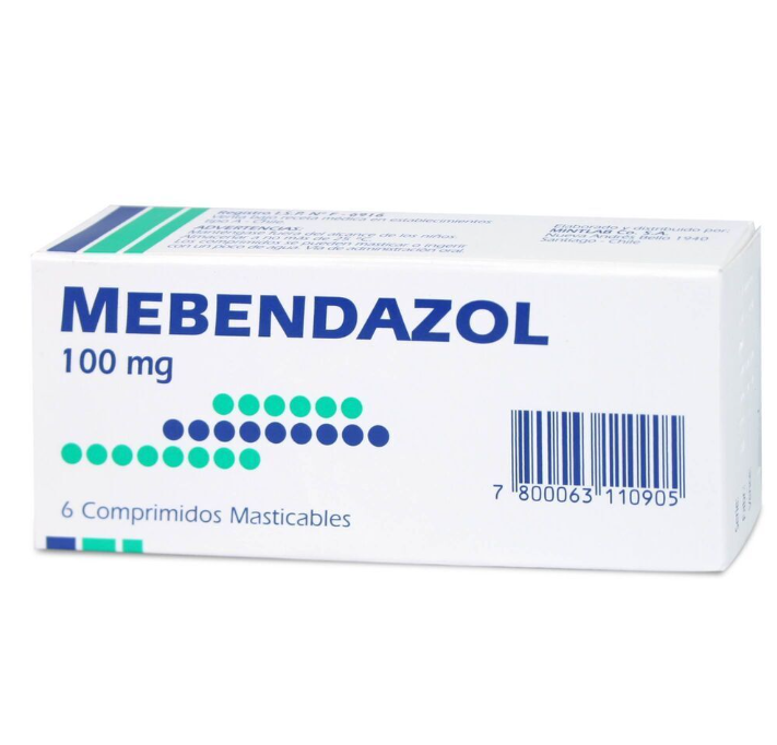 MEBENDAZOL 100 MG X 6 COMPRIMIDOS
