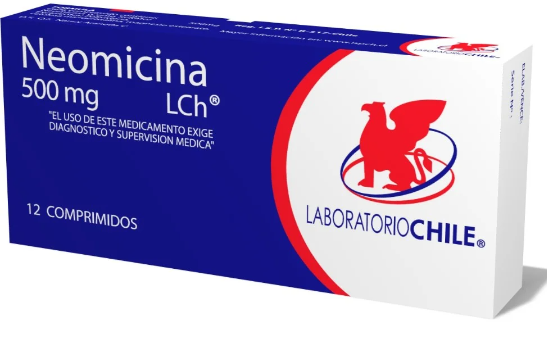 NEOMICINA COMPRIMIDOS 500 MG X 12 U