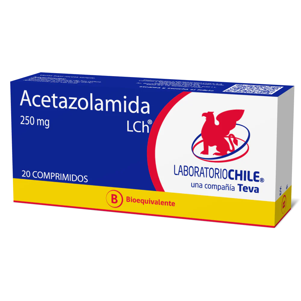 ACETAZOLAMIDA COMPRIMIDOS 250 MG X 20 CHILE
