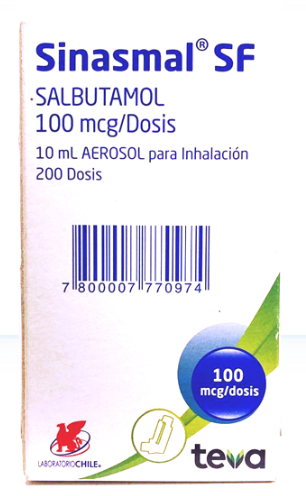 SINASMAL SF INHAL 100 MCG X 200 DSS CHILE