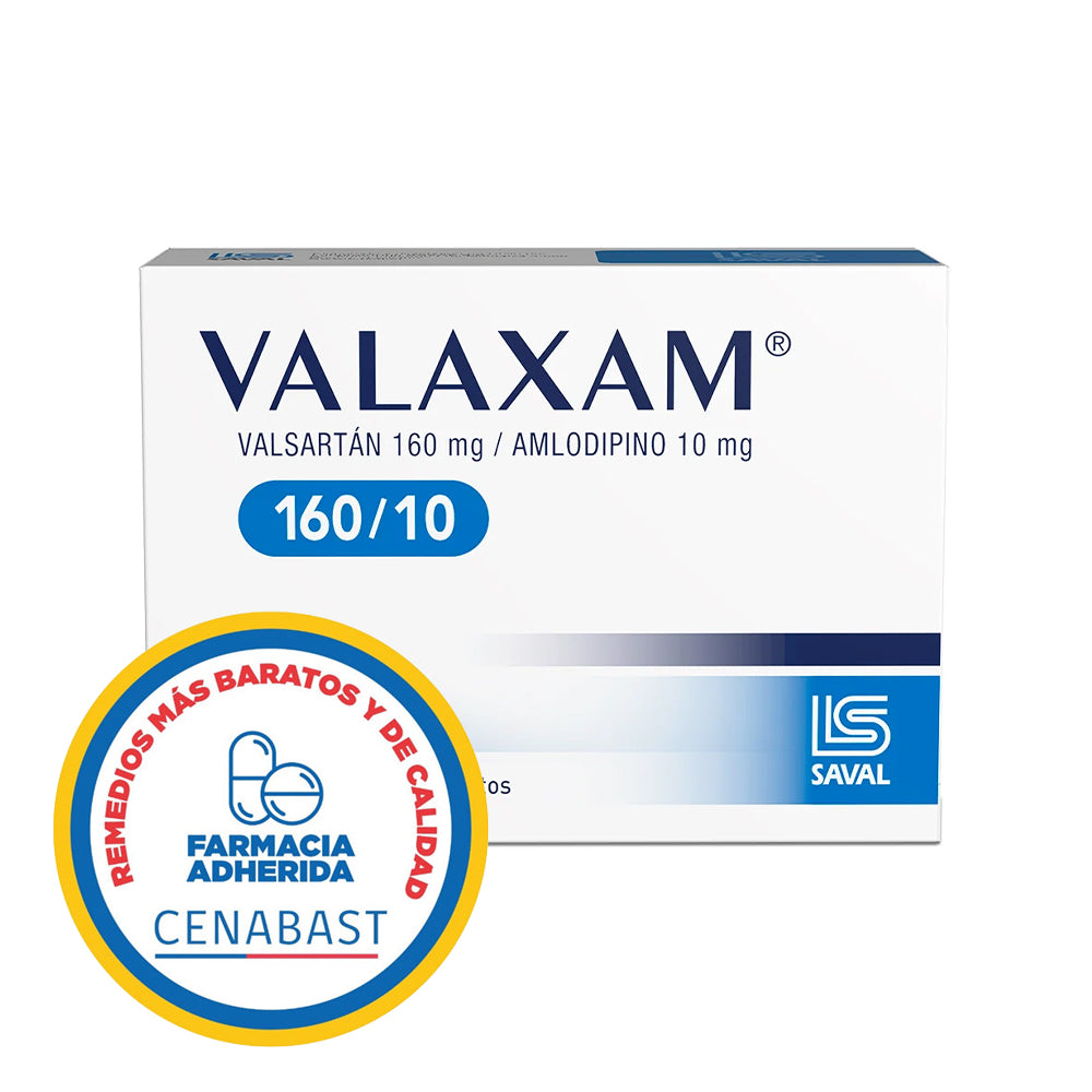 VALAXAM 160/10 X 30 COMPRIMIDOS CENABAST