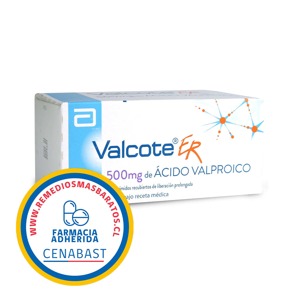 VALCOTE ER 500 MG CM REC LP CAJ 50 CM CENABAST