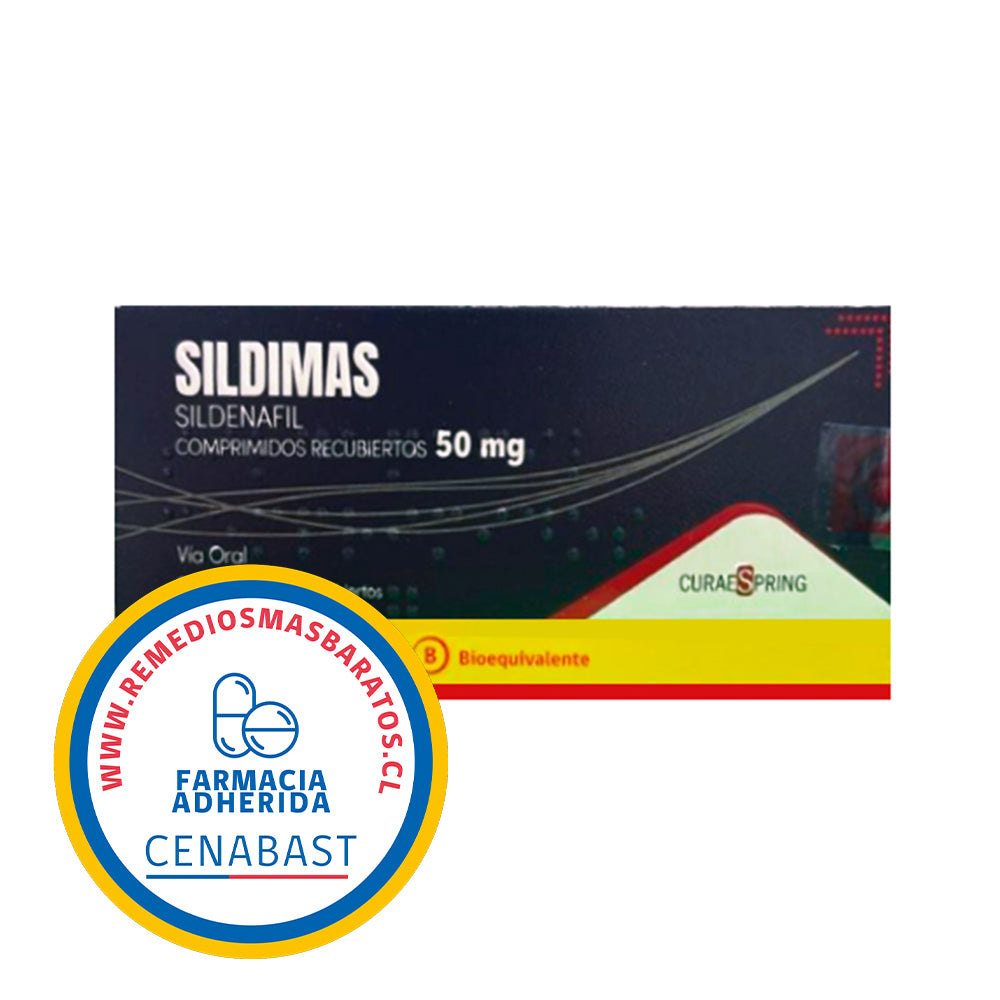 SILDIMAS 50 MG CAJ 10 CM REC CENABAST