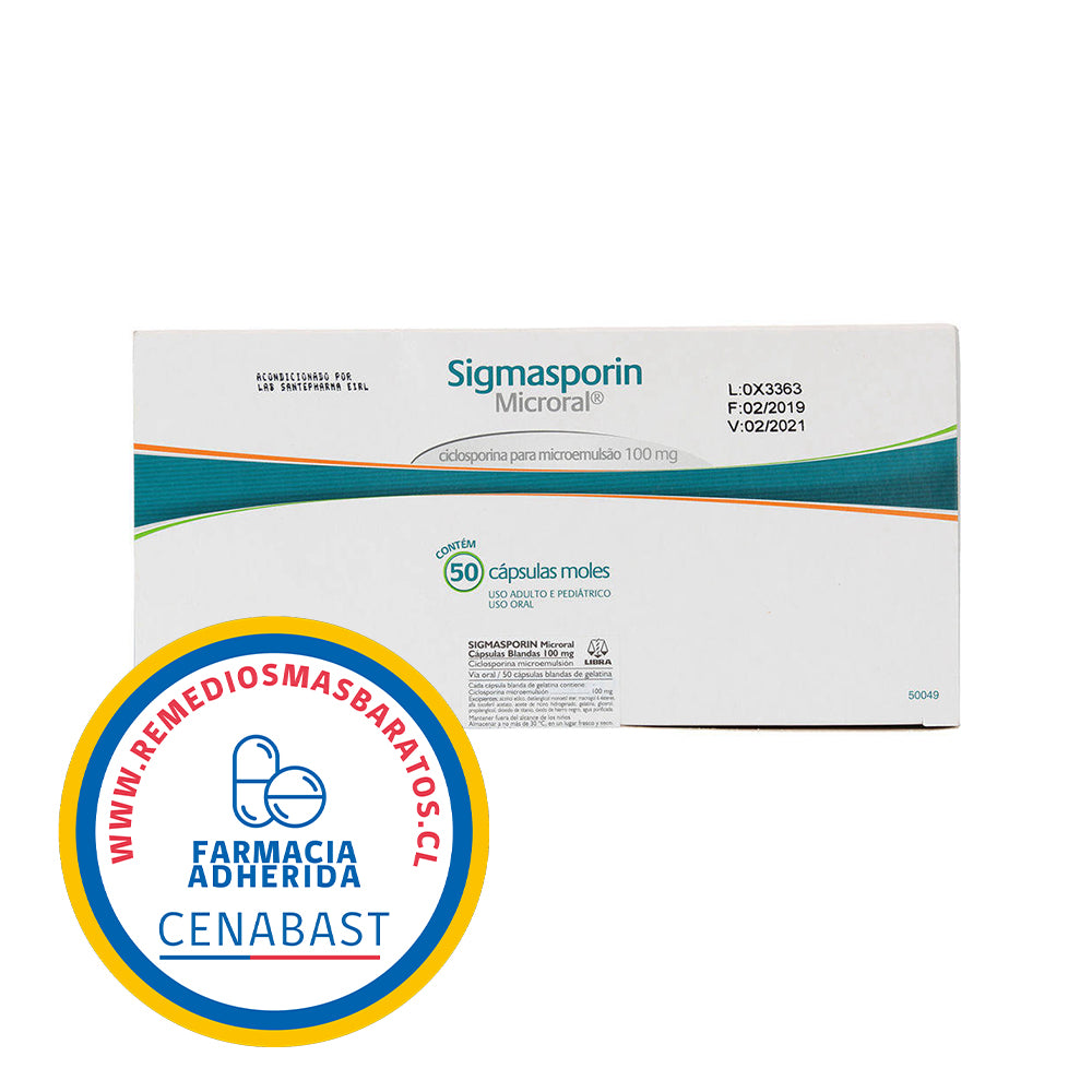 SIGMASPORIN 50 MG X 50 CAPS CENABAST