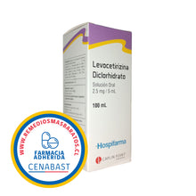 LEVOCETIRIZINA  2.5MG/5ML 100ML JBE CENABAST