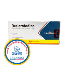 DESLORATADINA 5 MG CAJ 30 CM CENABAST