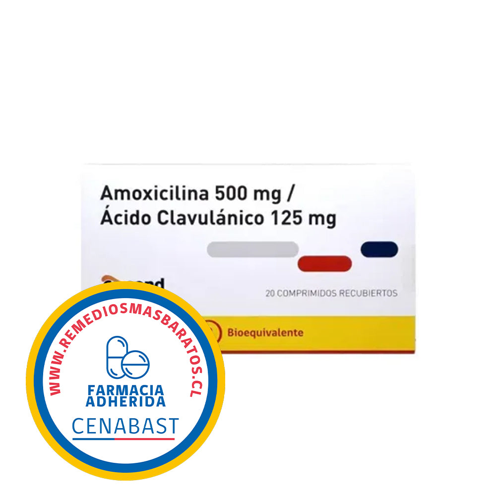 AMOXICIL/CLAVULA 875/125 MG 20 COM CENABAST