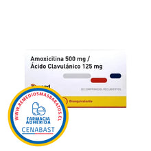 AMOXICIL/CLAVULA 875/125 MG 20 COM CENABAST