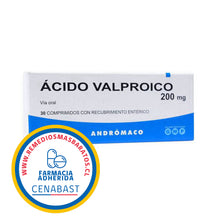 ACIDO VALPROICO 200 MG X 30 COMP  CENABAST