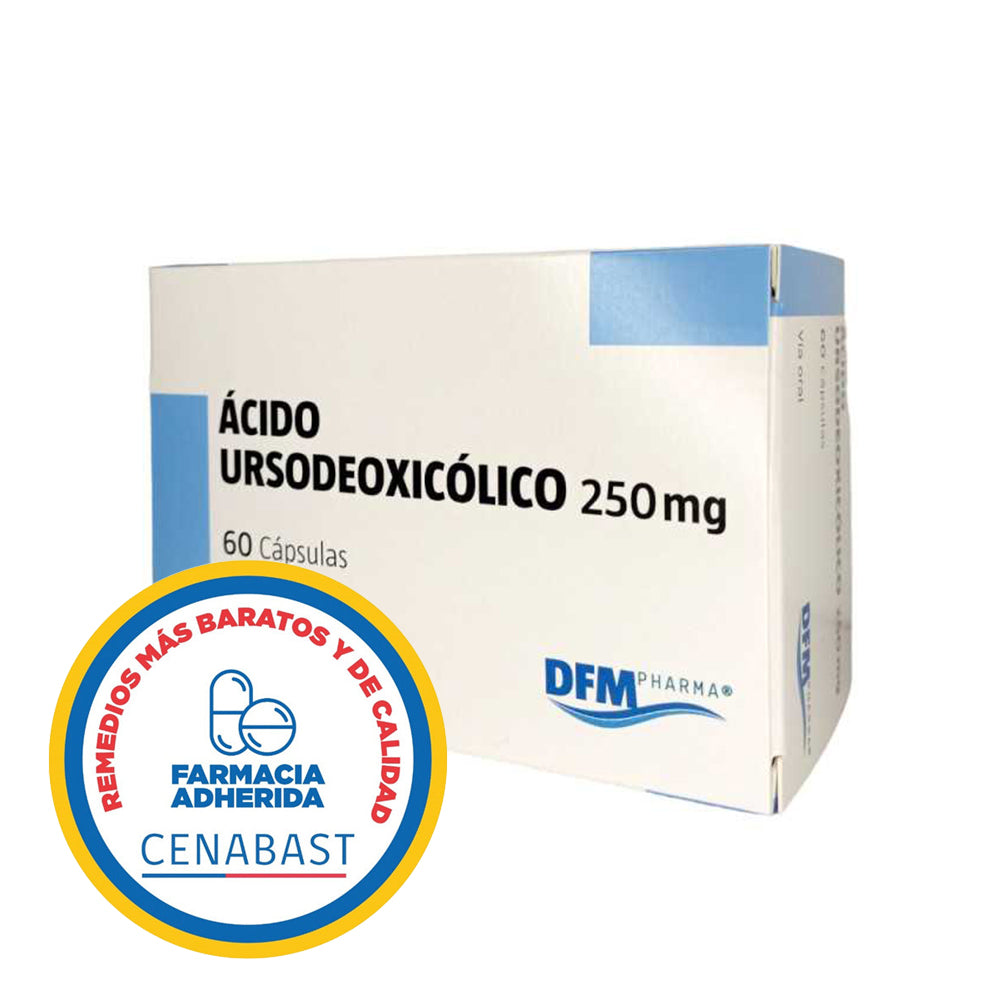 ACIDO URSODEOXICOLICO 250 MG CAJ 60 CM CENABAST