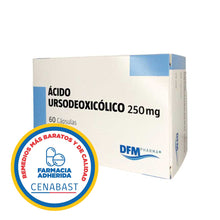 ACIDO URSODEOXICOLICO 250 MG CAJ 60 CM CENABAST