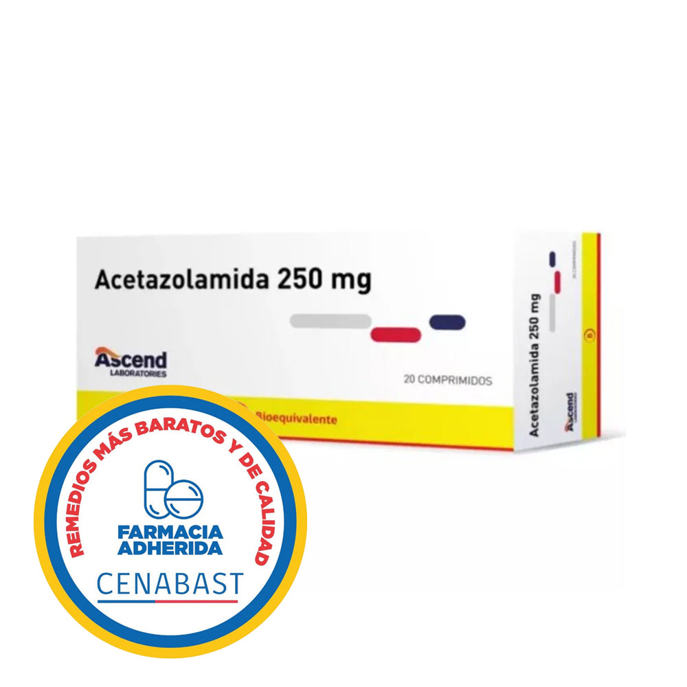 ACETAZOLAMIDA 250 MG x 30 COMPRIMIDOS CENABAST