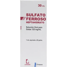 Sulfato Ferroso Solución oral para gotas 125 mg/ml