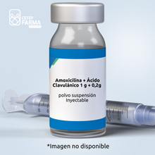 Amoxicilina + Ácido Clavulánico 1 g / 0,2g Polvo Suspensión Inyectable