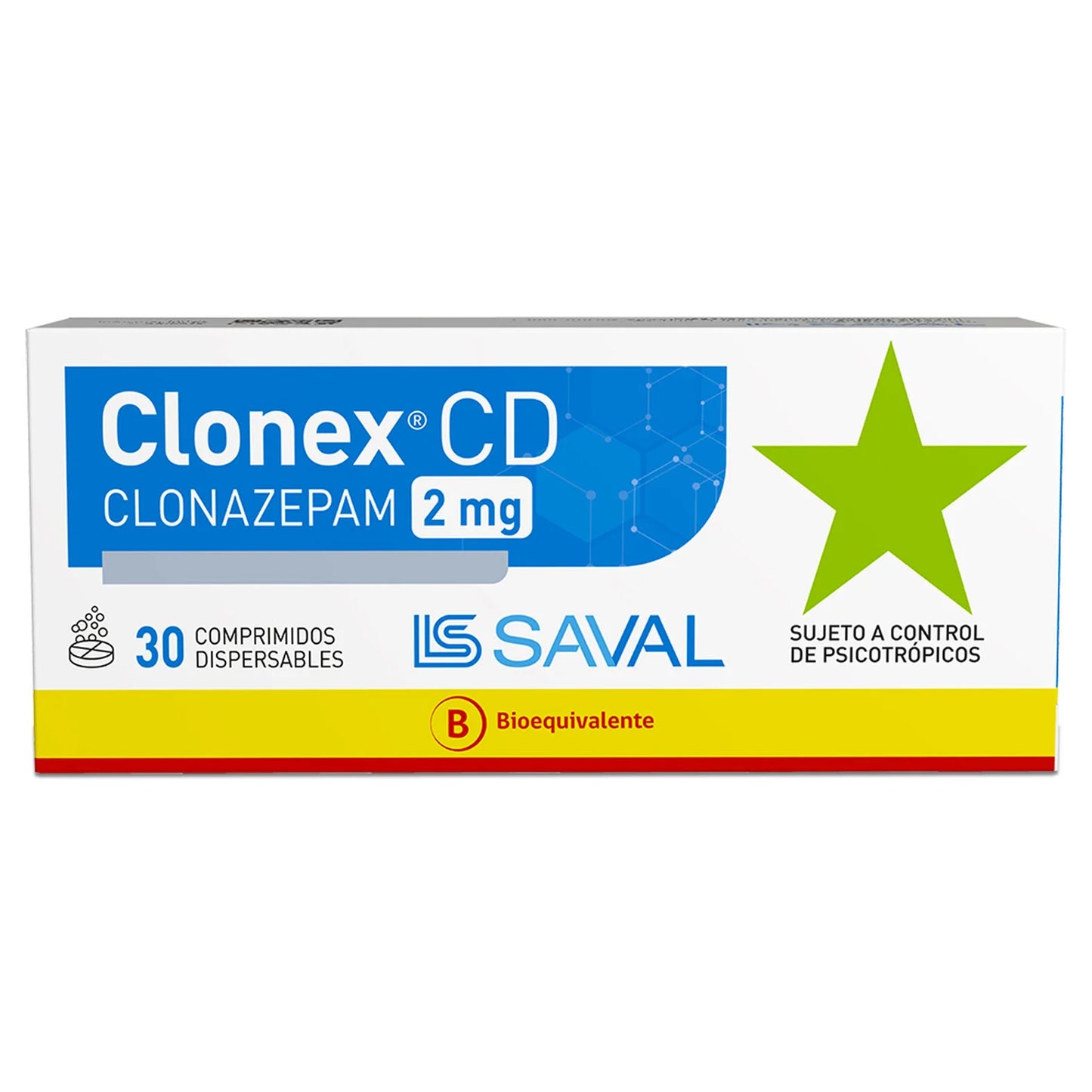 CLONEX COMPRIMIDOS DISPERSABLES 2,0 MG X 30