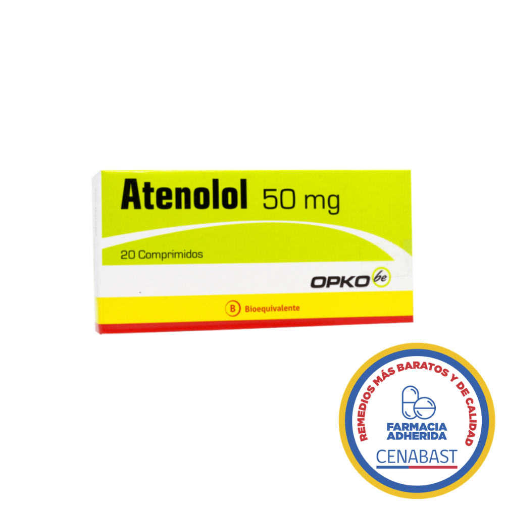 ATENOLOL  50 MG X 20 COMPRIMIDOS CENABAST