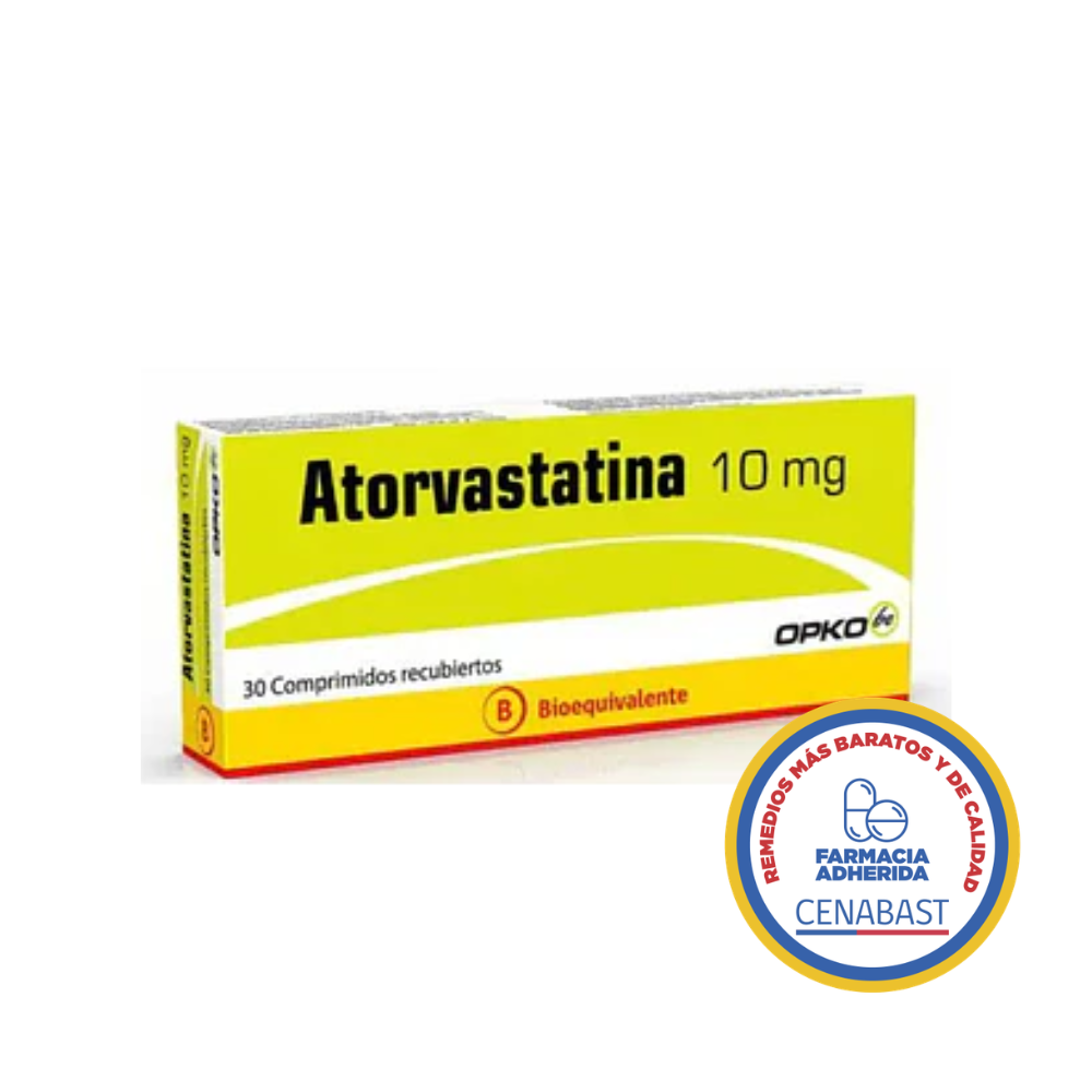 ATORVASTATINA 10 MG X 30 COMPRIMIDOS  CENABAST
