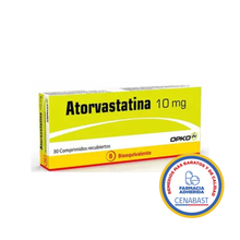 ATORVASTATINA 10 MG X 30 COMPRIMIDOS  CENABAST